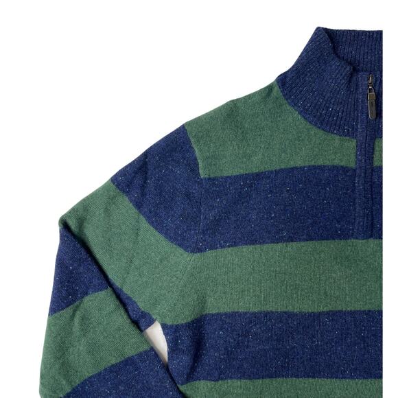 1-38 QI CASHMERE Men's Sweater 1/4 Zip Henley 100% Cashmere Small - Picture 5 of 14